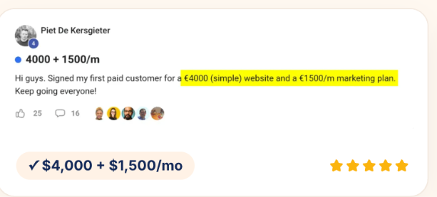 Piet De Kersgieter community win: $4,000 + $1,500/mo