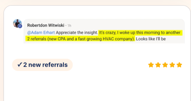Robertdon Witwiski community win: 2 new referrals